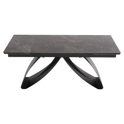 DINING TABLE TEGATT HM9850.02 CERAMIC TOP EXTENDABLE-BLACK 180-260x90x77Hcm.