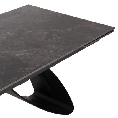 DINING TABLE TEGATT HM9850.02 CERAMIC TOP EXTENDABLE-BLACK 180-260x90x77Hcm.