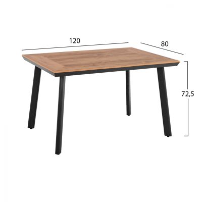 ТРАПЕЗЕН КОМПЛЕКТ 5БР. МАСА НА ВЪГЛЕНИ 120x80 И КРЕСЛО С ВЪЖЕ HM11535.02