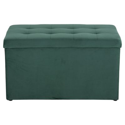 STOOL-CHEST PUNK HM279.13 CYPRESS GREEN VELVET 90x50x52H cm.