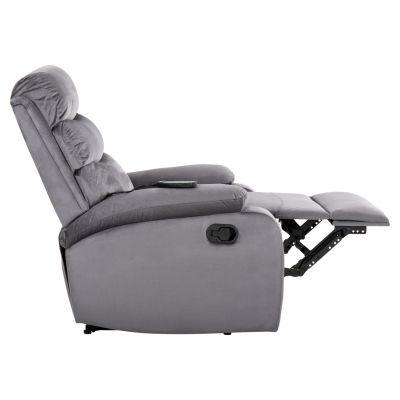 ARMCHAIR MASSAGE YASUMU HM9784.01 GREY VELVET 80x93x100Hcm.