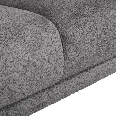 CORNER SOFA SYMMET HM3269.03 GRAY FABRIC-GLOSSY ANTHRACITE LEGS 314x314x90-102Hcm.