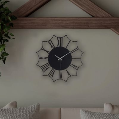 WALL CLOCK METAL BLACK HM7446 Φ50 cm.