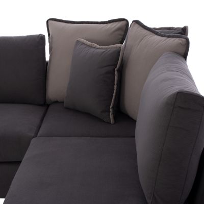 Corner sofa HOME, grey, 2pcs, right corner