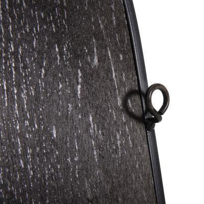 WALL DECORATION HM4218 NATURAL WOOD COLOR-BLACK METAL 66x100Hcm.