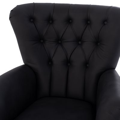 HM9217.01 bergere, black, Chesterfield-style, 87x88x100