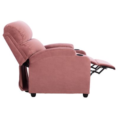 HM0122.12 armchair relax, dusty pink velvet, recline mechanism, 80x95x103