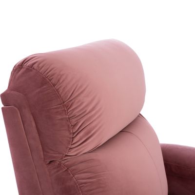 HM0122.12 armchair relax, dusty pink velvet, recline mechanism, 80x95x103