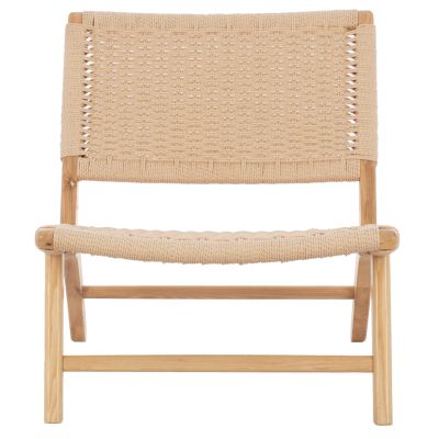 HM8917.01 armchair ANIKA indoors wooden rope-knitted 67,5x75x73,5H