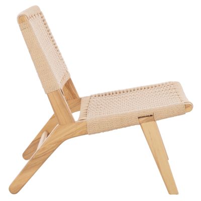 HM8917.01 armchair ANIKA indoors wooden rope-knitted 67,5x75x73,5H