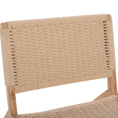 HM8917.01 armchair ANIKA indoors wooden rope-knitted 67,5x75x73,5H