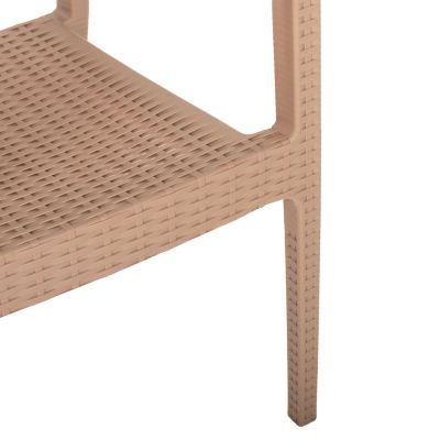 КРЕСЛО ПОЛИПРОПИЛЕНОВ ТЕЖКО КАГАНУ HM5134.03 КАПУЧИНО 58x55x88Hсм.