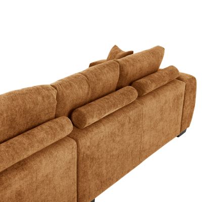 CORNER SOFA (RIGHT) COVEN HM3266.02R SAND BEIGE FABRIC 298x102-208x85Hcm.