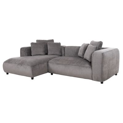 CORNER SOFA (LEFT) 3-SEATER GRACE HM3280.03L GREY FABRIC 252x105-160x70-90Hcm.