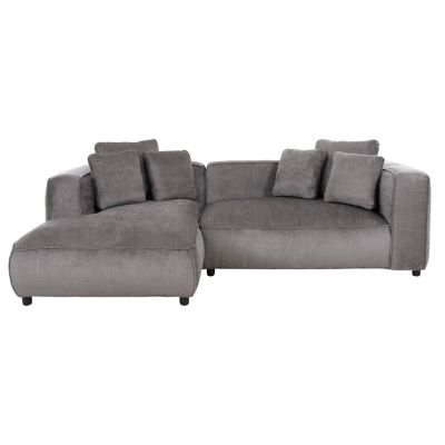 CORNER SOFA (LEFT) 3-SEATER GRACE HM3280.03L GREY FABRIC 252x105-160x70-90Hcm.