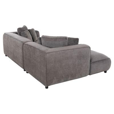 CORNER SOFA (LEFT) 3-SEATER GRACE HM3280.03L GREY FABRIC 252x105-160x70-90Hcm.