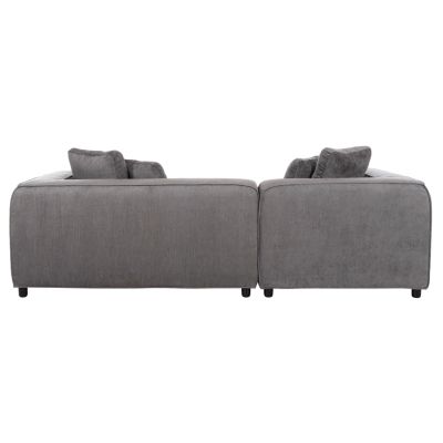 CORNER SOFA (LEFT) 3-SEATER GRACE HM3280.03L GREY FABRIC 252x105-160x70-90Hcm.