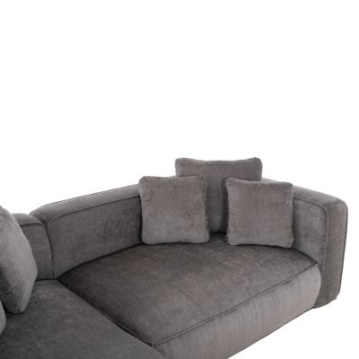 CORNER SOFA (LEFT) 3-SEATER GRACE HM3280.03L GREY FABRIC 252x105-160x70-90Hcm.