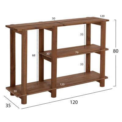 КОНЗОЛА KUTAI HM9638 РЕЦИКЛИРАНО ТИКОВО ДЪРВО В ЕСТЕСТВЕН РУСТИК ЦВЯТ 120x35x80Hcm.