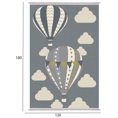 ДЕТСКИ КИЛИМ С РЕСНИ HM7679.23 БАЛОНИ СИН 120Χ180
