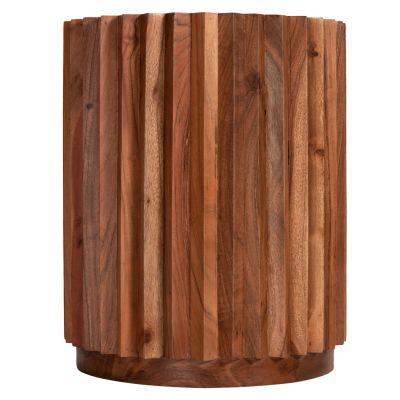 SIDE TABLE ROUND SEDGE HM9696 SOLID ACACIA-NATURAL COLOR Φ40x50Hcm.