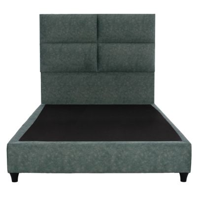 Bed Milo HM646.27, green NUBUCK-type fabric, 120x200cm