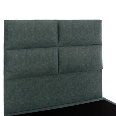 Bed Milo HM646.27, green NUBUCK-type fabric, 120x200cm