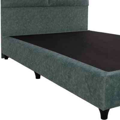 Bed Milo HM646.27, green NUBUCK-type fabric, 120x200cm