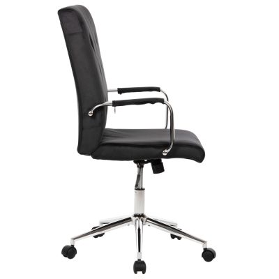 OFFICE CHAIR JOSEF HM1181.04 BLACK VELVET-INOX BASE 58x61x105-113Hcm.