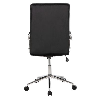 OFFICE CHAIR JOSEF HM1181.04 BLACK VELVET-INOX BASE 58x61x105-113Hcm.