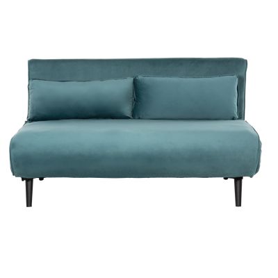 SOFABED FOR 2 PEOPLE ASMA HM3077.15 VELVET IN MINT COLOR 140x80x77Hcm.