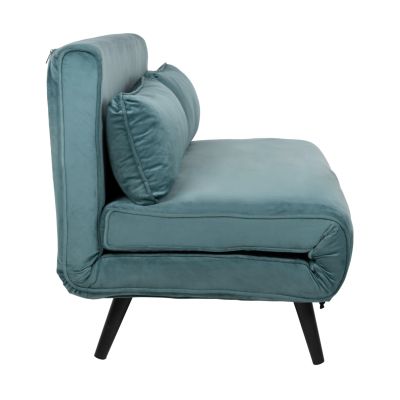 SOFABED FOR 2 PEOPLE ASMA HM3077.15 VELVET IN MINT COLOR 140x80x77Hcm.