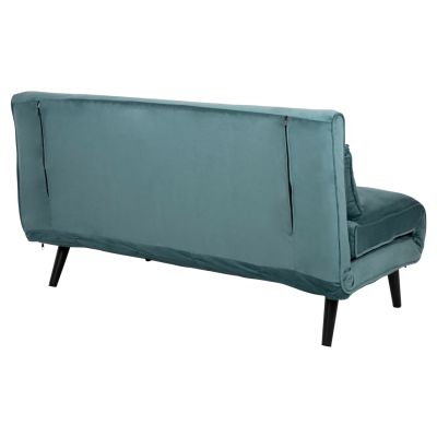 SOFABED FOR 2 PEOPLE ASMA HM3077.15 VELVET IN MINT COLOR 140x80x77Hcm.