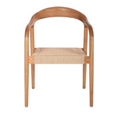 ARMCHAIR HM9874 ASHWOOD FRAME-PAPER ROPE SEAT 57x54x78Hcm.