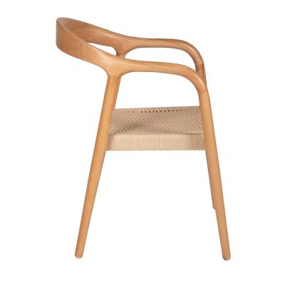 ARMCHAIR HM9874 ASHWOOD FRAME-PAPER ROPE SEAT 57x54x78Hcm.