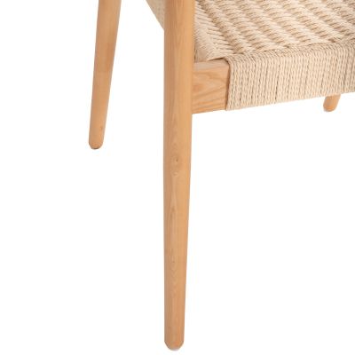 ARMCHAIR HM9874 ASHWOOD FRAME-PAPER ROPE SEAT 57x54x78Hcm.