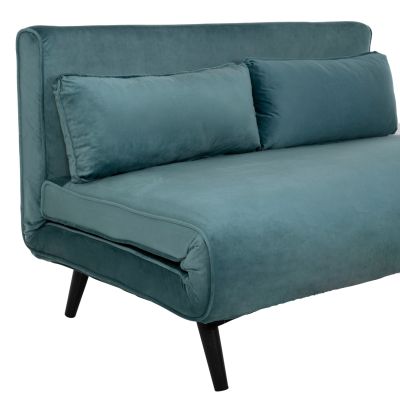 SOFABED FOR 2 PEOPLE ASMA HM3077.15 VELVET IN MINT COLOR 140x80x77Hcm.