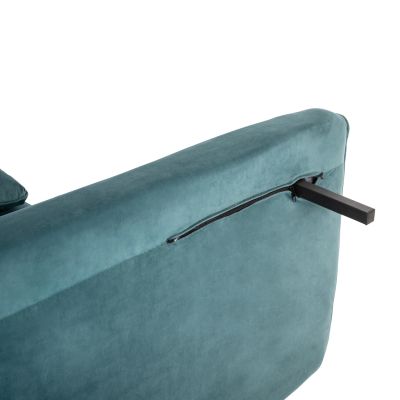 SOFABED FOR 2 PEOPLE ASMA HM3077.15 VELVET IN MINT COLOR 140x80x77Hcm.