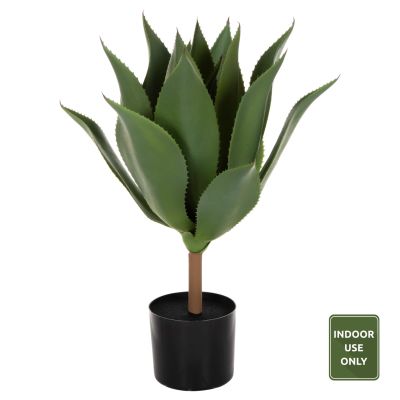 DECORATIVE SYNTHETIC PLANT IN POT HM7998 BROADLEAF AGAVE Φ15x12.5-62Hcm.