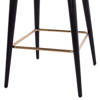 BAR STOOL MARCELLO PROFESSIONAL HM9280.13 NUBUCK-TYPE WOODEN CYPRESS GREEN 50x49,5x101,5Hcm.