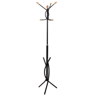 FLOOR STANDING HANGER HM9575.01 METALLIC IN BLACK COLOR-7 HANGING POSITIONS 41x41x176Hcm.