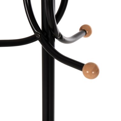 FLOOR STANDING HANGER HM9575.01 METALLIC IN BLACK COLOR-7 HANGING POSITIONS 41x41x176Hcm.