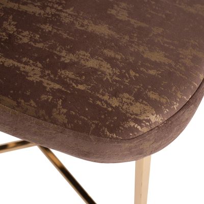 CHAIR PROFESSIONAL ZIZI HM9488.33 BROWN VELVET GOLDEN BASE 52x62x92Hcm.