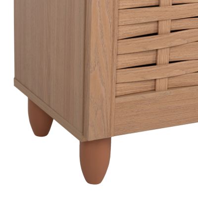 SHOE CABINET KABIRA HM2210.09 4-DOOR MELAMINE IN OAK COLOR 77x34x115Hcm.