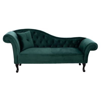 RECLINER COUCH CHESTERFIELD-STYLE NIOVI HM3007.03 CYPRESS GREEN VELVET-BLACK WOODEN LEGS 187x61x82Hcm