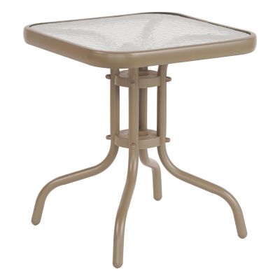 COFFEE TABLE FIGO HM6067.04 METAL IN CHAMPAGNE COLOR-TEMPERED GLASS TOP 45x45x51Hcm.