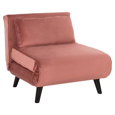 ARMCHAIR-BED BRAXTON HM8425.22 DUSTY PINK VELVET 78x88x78Hcm.