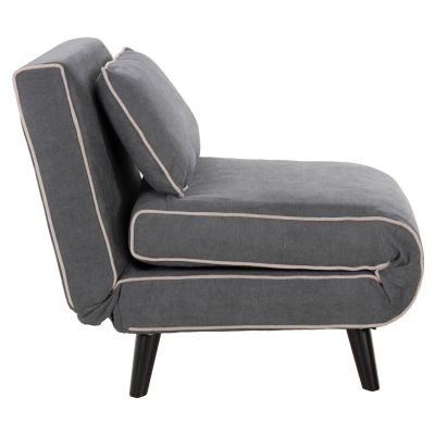 ARMCHAIR-BED BRAXTON HM8425.10 DARK GREY FABRIC 78x88x78Hcm.