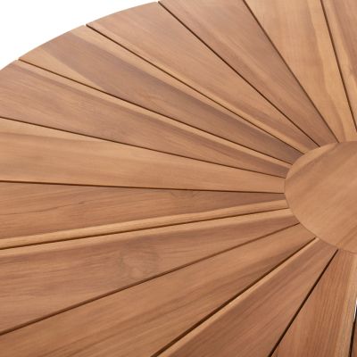 ROUND DINING TABLE EXCESS HM9868 TEAK WOOD IN NATURAL MATTE FINISH Φ130x75Hcm.