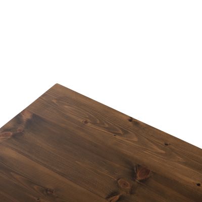 TABLETOP SQUARE HM6150 SOLID FIR WOOD IN WALNUT VARNISH 80x80x4(thickness)cm.